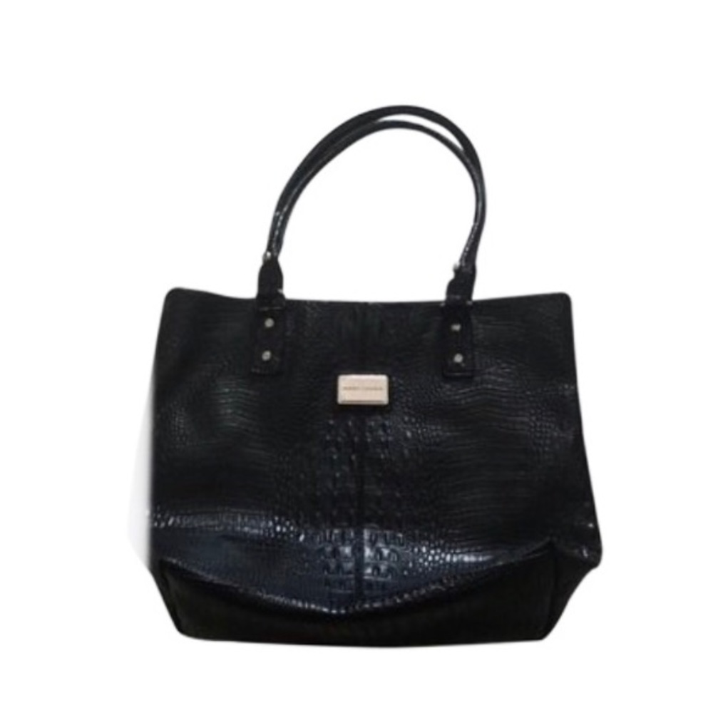 MARC FISHER LARGE CROC EMBOSSED EAST WEST TOTE / LAPTOP / WORK BAG EUC